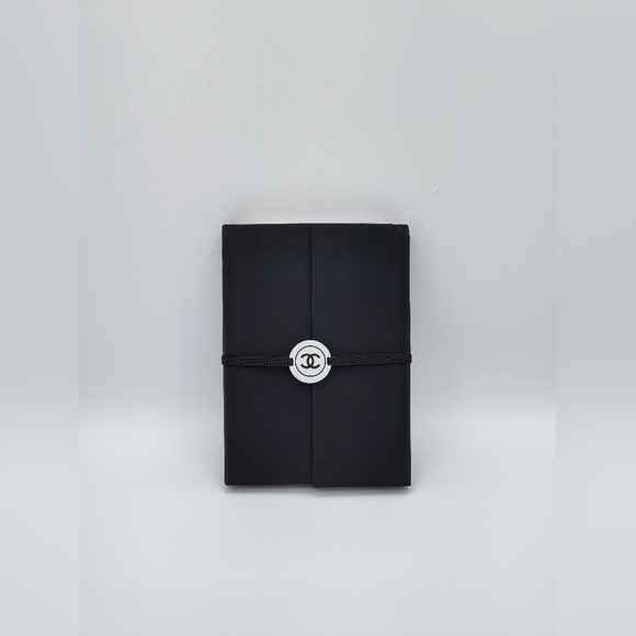 CHANEL Stationery Portfolio Notepad Sticky Note Set with Pen Elastic Closure NIP - Picture 3 of 4